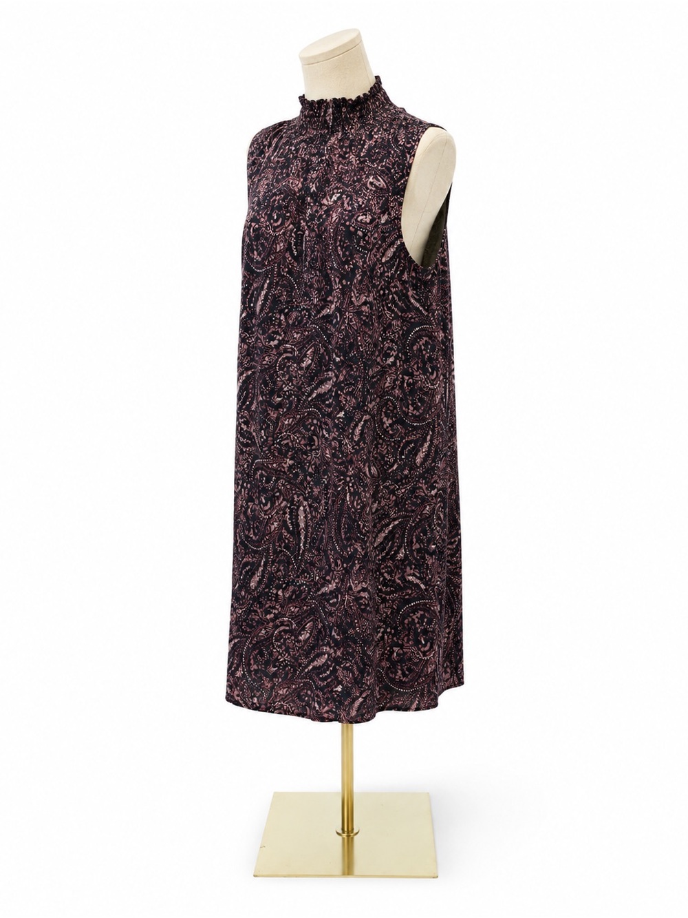 Vince Camuto NWT Size Small Sapphire Bloom Paisley Mock-Neck Dress